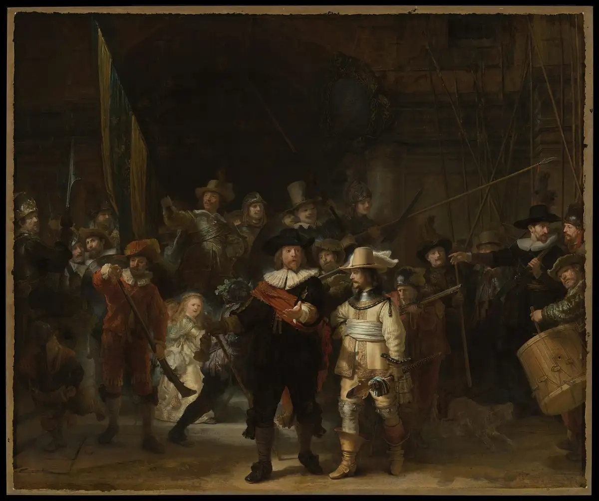 The Night Watch by Rembrandt (decorative background)